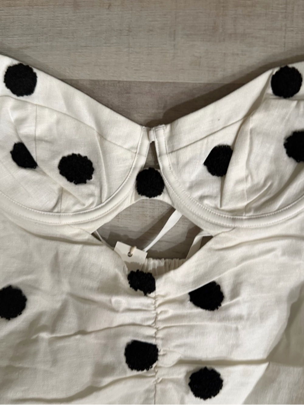 For Love & Lemons White Tag with Black polka dots - Picture 6 of 8